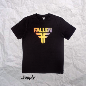 FALLEN INSIGNIA TEE	BLACK / RAINBOW