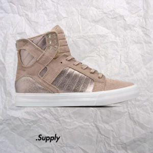 SUPRA WOMENS SKYTOP TAUPE/WHITE