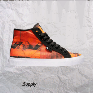 DC SHOES  MANUAL HI ANDY WARHOL BLACK/RUST