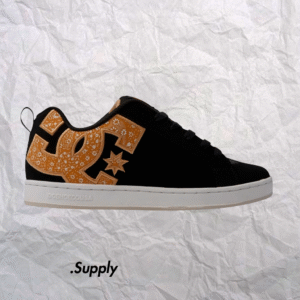 DC SHOES WOMENS COURT GRAFFIK	BLACK/GOLD