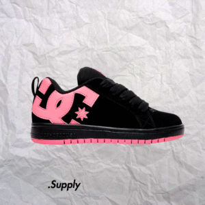 DC SHOES  YOUTH COURT GRAFFIK	BLACK PINK