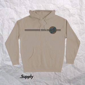 SANTA CRUZ  OTHER DOT HOODED HEAVYWEIGHT SWEATSHIRT CEMENT