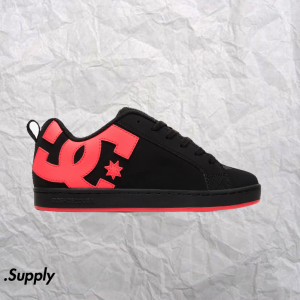 DC SHOES   WOMENS COURT GRAFFIK	BLACK/HOT PINK