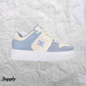 DC SHOES   WOMENS MANTECA 4 PLATFORM	LIGHT BLUE/WHITE