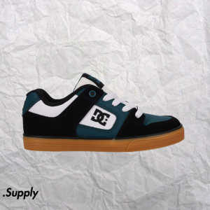 DC SHOES YOUTH PURE 	BLACK/WHITE/DK GREEN