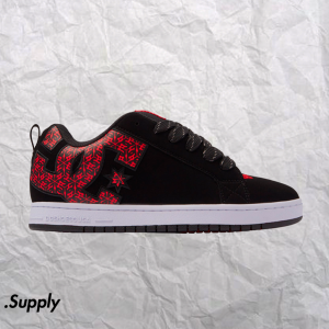 DC SHOES COURT GRAFFIK BLACK WHITE RED