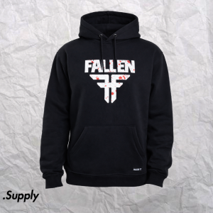 FALLEN INSIGNIA HOODIE BLACK WHITE