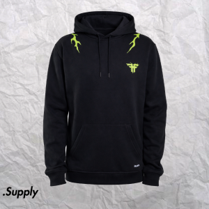 FALLEN IRON HOODIE	BLACK  LIME