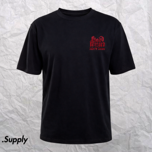 FALLEN WIZARD TEE	BLACK BLOOD RED BLOOD WIZARD