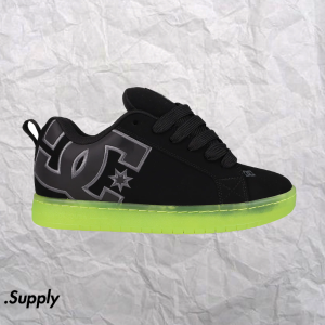 DC SHOES  COURT GRAFFIK SE	BLACK  BLACK LIME